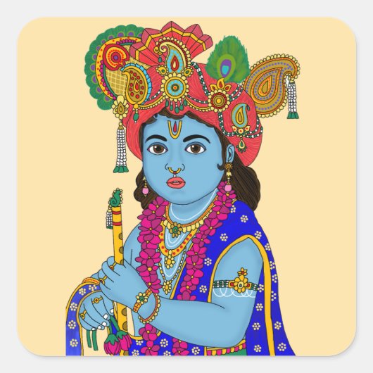Kind Krishna Sticker (Voorkant)