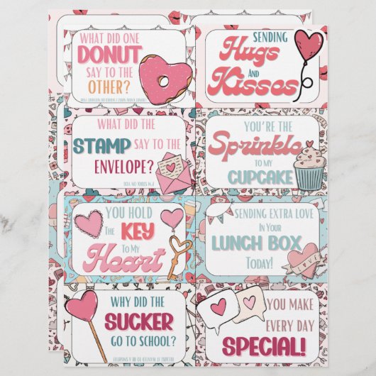 Kind Lunch Box Notities: Schattigee Valentijn Kaar (Voorkant / Achterkant)