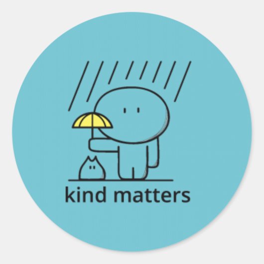 Kind Matters Ronde Sticker (Voorkant)