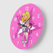 kind meisjes cadeau voor roze klok (Hoek)