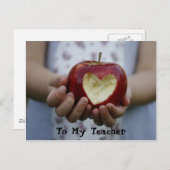 Kind met appelhart feestdagenkaart (Voorkant / Achterkant)