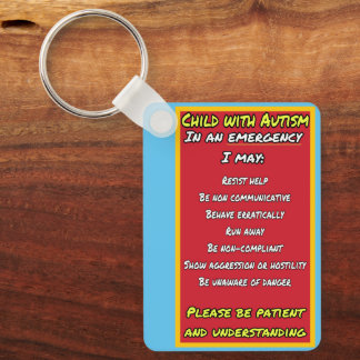Kind met Autisme Emergency Sleutelhanger