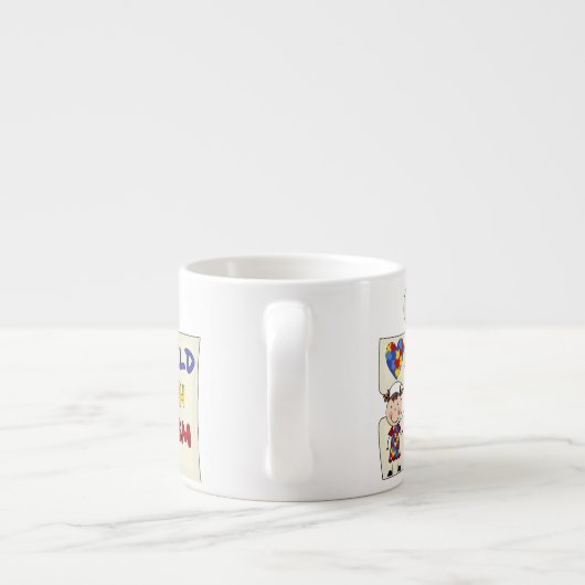 Kind met Donkerbruin Meisje 2 van het Autisme Espresso Kop (Achterkant)