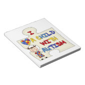 Kind met Donkerbruin Meisje 2 van het Autisme Notitieblok (Schuin)