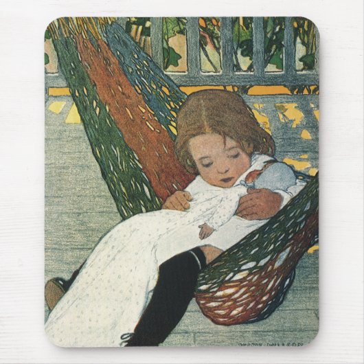  kind met een dollar van Jessie Willcox Smith Muismat (Voorkant)