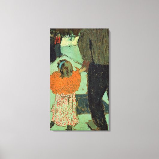 Kind met een rode sjaal, c. 1891 canvas afdruk (Voorkant)