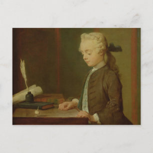 Kind met een theetotum, 1738 briefkaart