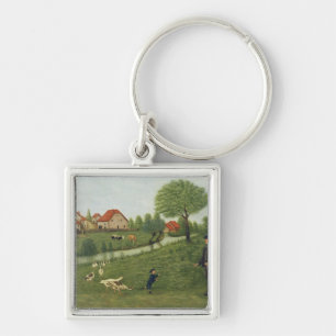 Kind met ganzen sleutelhanger