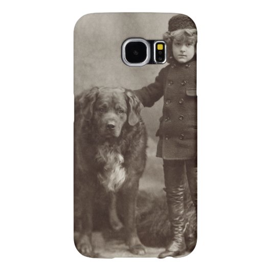 Kind met hond, C1885 Case-Mate Samsung Galaxy Hoesje (Achterkant)