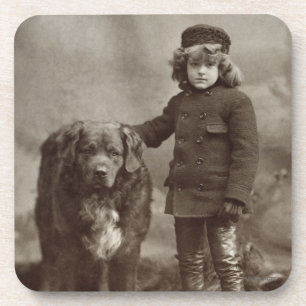 Kind met hond, C1885 Drankjes Onderzetter
