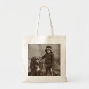 Kind met hond, C1885 Tote Bag