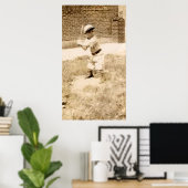 kind met honkbal poster (Thuiskantoor)