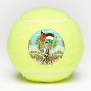 Kind met Keffiyeh Palestine Vlag Tennisballen