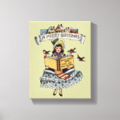  kind met kerstboek canvas afdruk (Voorkant)