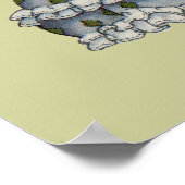  kind met kerstboek poster (Hoek)