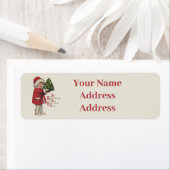 Kind met Kerstboom  Illustratie Kunst Etiket (Insitu)