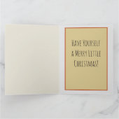 Kind met Kerstboom Illustratie Kunst Kaart (Binnen)