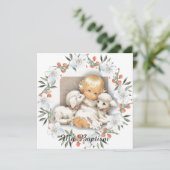 Kind met lam - Batisme Kaart (Staand voorkant)