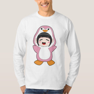 Kind met Penguin Costume T-shirt