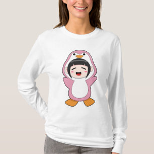 Kind met Penguin Costume T-shirt