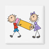 Kind met potlood magneet (Voorkant)