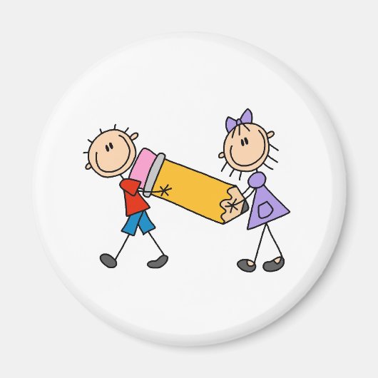 Kind met potlood magneet (Voorkant)