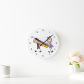 Kind met potlood ronde klok (Huis)