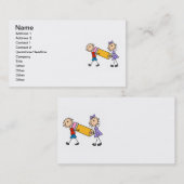 Kind met potlood visitekaartje (Voorkant / Achterkant)