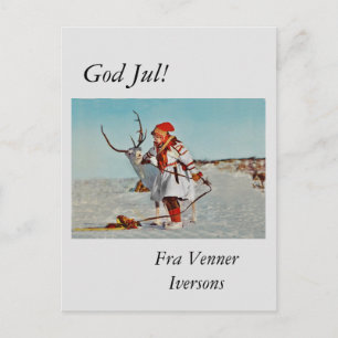Kind met rendier Briefkaart