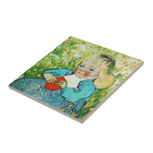Kind met sinaasappel, 1890. Vincent van Gogh. Tegeltje
