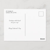  Kind met Valentijn Groeten op rood hart Briefkaart (Achterkant)