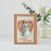  kind met Valentijn hart Feestdagenkaart (Staand voorkant)