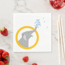 Kind Modern Baby Grey Elephant Party servetten