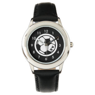 Kind Monogram Voetbalhorloge Zwart Horloge