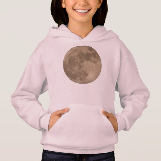 Kind Moon Hoodie Full Moon Girl's Sweatshirts (Voorkant)