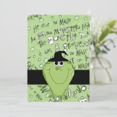 Kind nodigt Groene Monster van de Uitnodiging van (Staand voorkant)