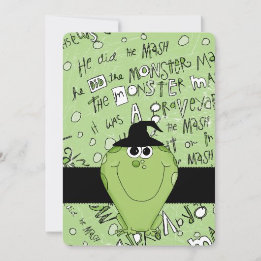 Kind nodigt Groene Monster van de Uitnodiging van (Voorkant)