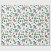 Kind Oerwoud Verjaardagscadeau Wrap Cadeaupapier (Vlak)