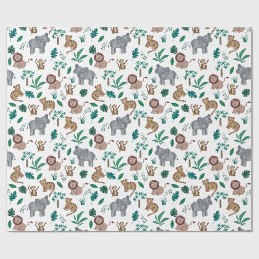 Kind Oerwoud Verjaardagscadeau Wrap Cadeaupapier (Vlak)