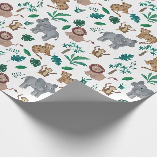 Kind Oerwoud Verjaardagscadeau Wrap Cadeaupapier (Hoek)