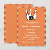 Kind of Volwassenen Bowling verjaardagsfeestje Kaart (Voorkant / Achterkant)