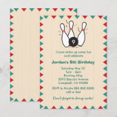 Kind of Volwassenen Retro Bowling Verjaardagsfeest Kaart (Voorkant / Achterkant)