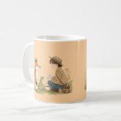 Kind_Ones Morning Mug – Fox & Frog Whimsical Art (Devant gauche)