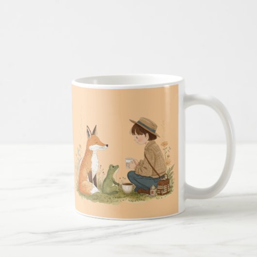 Kind_Ones Morning Mug – Fox & Frog Whimsical Art (Droite)