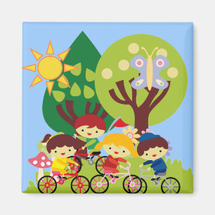 Kind op Fietsen Magneet
