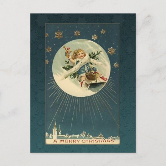 kind op geleide briefkaart (Voorkant)