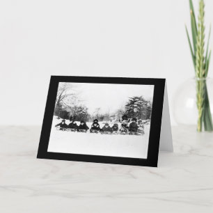 Kind op Sleeën in Central Park 1915 Kaart