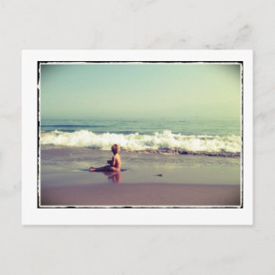 Kind op strand Briefkaart