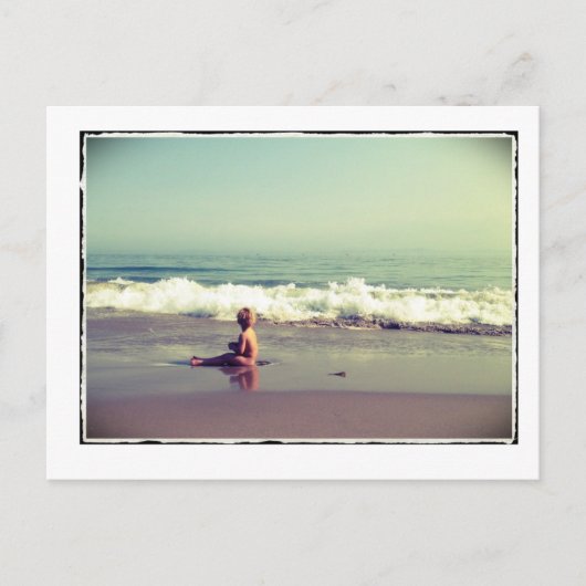 Kind op strand Briefkaart (Voorkant)