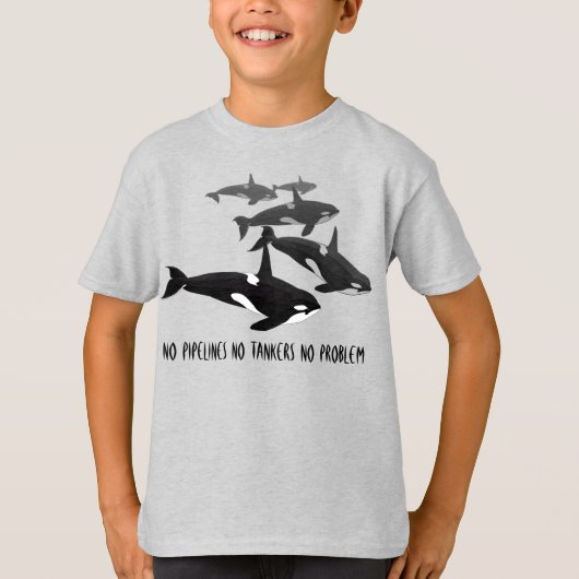 Kind Orca Whale T-Shirt Organic Orca Shirt (Voorkant)